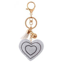 ZOSHI 2017 New Fashion Car Play 6 Colors Full Crystal Rhinestone Heart Key Chain Keychain Bag Car Hanging Pendant Jewelry
