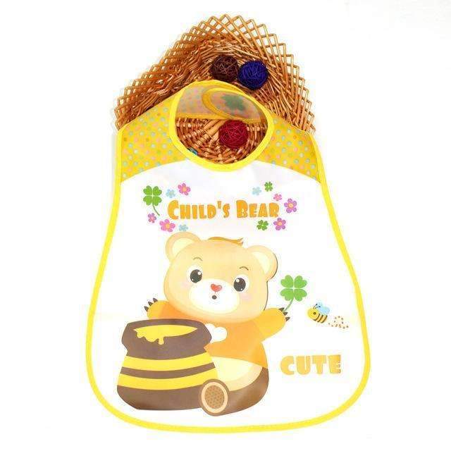 Baby Bibs EVA Waterproof Lunch Bibs Boys Girls Infants Cartoon Pattern Bibs Burp Cloths For Children Self Feeding Care-bear-JadeMoghul Inc.