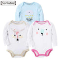 Baby Boy 3 Pcs Full Sleeves Body Suit Set-R02R13R06S-4-6 months-JadeMoghul Inc.