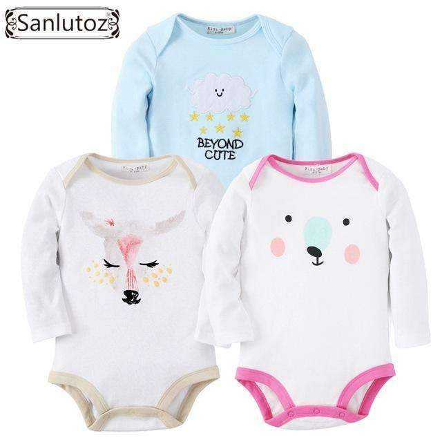 Baby Boy 3 Pcs Full Sleeves Body Suit Set-R02R13R06S-4-6 months-JadeMoghul Inc.