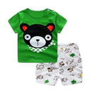 Baby boy clothes 2017 summer kids clothes sets t-shirt+pants suit clothing set bear Printed Clothes newborn sport suits-Big Head Bear-6M-JadeMoghul Inc.