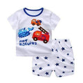 Baby boy clothes 2017 summer kids clothes sets t-shirt+pants suit clothing set bear Printed Clothes newborn sport suits-The car-6M-JadeMoghul Inc.