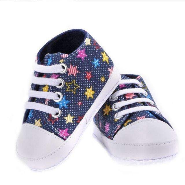 Baby Boy/ Girl Soft Sole Casual Canvas Shoes-Blue Star-3-JadeMoghul Inc.