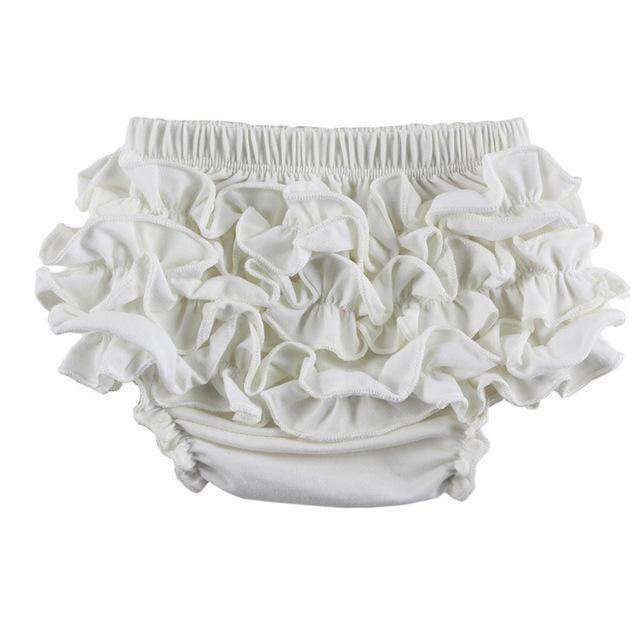 Baby Boy Girls Underpants Cotton Shorts Pants and Briefs Ruffle Bloomers Diaper Covers Newborn Baby Photograph Props Pink Coffee-White-Newborn-JadeMoghul Inc.