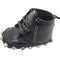 Baby Boy Rivet Detailed Biker Boots With Metal Chain Laces-Black-1-JadeMoghul Inc.