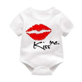 Baby Boy White Cotton I Love Mommy / Daddy Print Bodysuit-short sleeve 1-3M-JadeMoghul Inc.