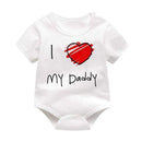 Baby Boy White Cotton I Love Mommy / Daddy Print Bodysuit-short sleeve 4-3M-JadeMoghul Inc.