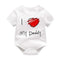 Baby Boy White Cotton I Love Mommy / Daddy Print Bodysuit-short sleeve 4-3M-JadeMoghul Inc.