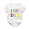 Baby Boy White Cotton I Love Mommy / Daddy Print Bodysuit-short sleeve 6-3M-JadeMoghul Inc.