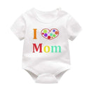 Baby Boy White Cotton I Love Mommy / Daddy Print Bodysuit-short sleeve 7-3M-JadeMoghul Inc.