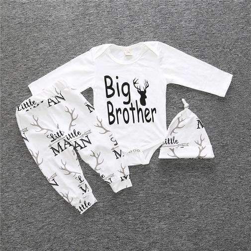 Baby Boys 3 Piece Romper Set In Assorted Designs-as picture 8-9M-JadeMoghul Inc.