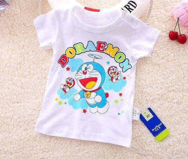 Baby Boys girls T-shirt 2016 Summer New Baby Clothing Baby Boys Short Sleeves T shirt Kids tops Cotton Cartoon Baby tees-1-3M-JadeMoghul Inc.