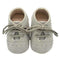 Baby Boys Leather Moccasins Tie Up Soft Shoes-Dark Grey-0-6 Months-JadeMoghul Inc.