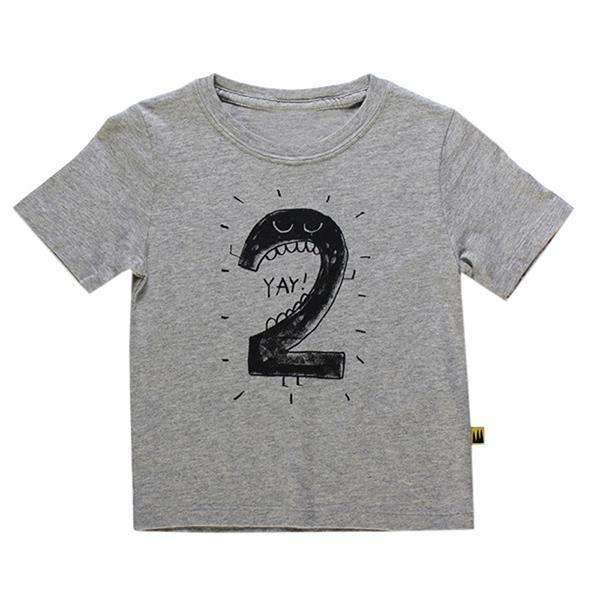 Baby Boys' Monster Number T-shirt-Grey 2-12M-JadeMoghul Inc.