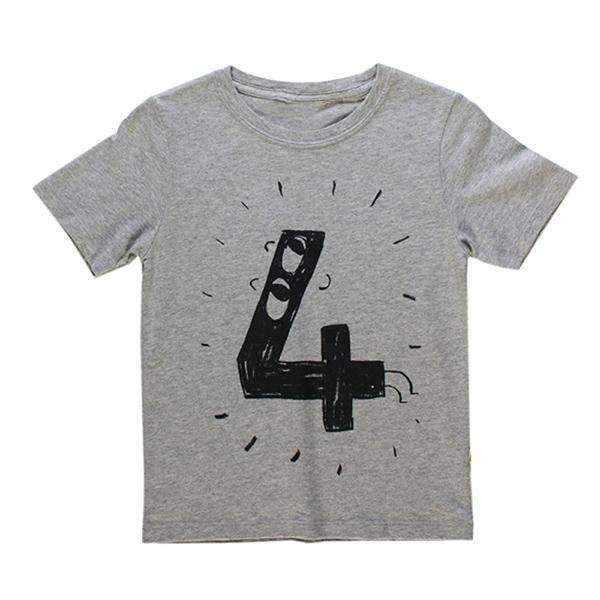 Baby Boys' Monster Number T-shirt-Grey 4-12M-JadeMoghul Inc.
