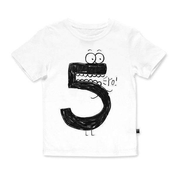 Baby Boys' Monster Number T-shirt-White 5-12M-JadeMoghul Inc.