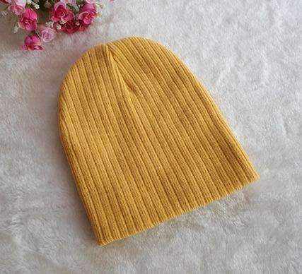 Baby Boys Warm Winter Machine Knit Beanie Hat-Yellow-JadeMoghul Inc.