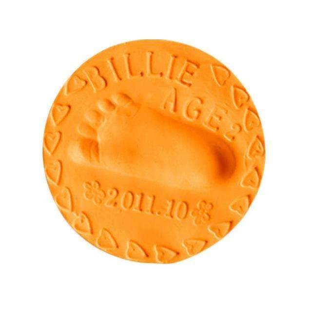 Baby Care Air Drying Soft Clay Baby Handprint Footprint Imprint Kit Casting Parent-child hand inkpad fingerprint-Orange-JadeMoghul Inc.