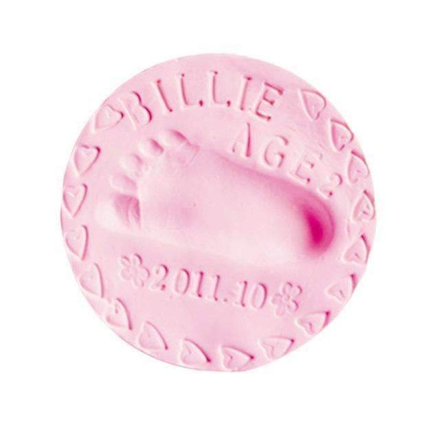 Baby Care Air Drying Soft Clay Baby Handprint Footprint Imprint Kit Casting Parent-child hand inkpad fingerprint-Pink-JadeMoghul Inc.