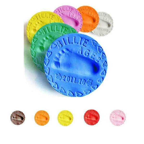 Baby Care Air Drying Soft Clay Baby Handprint Footprint Imprint Kit Casting Parent-child hand inkpad fingerprint-White-JadeMoghul Inc.