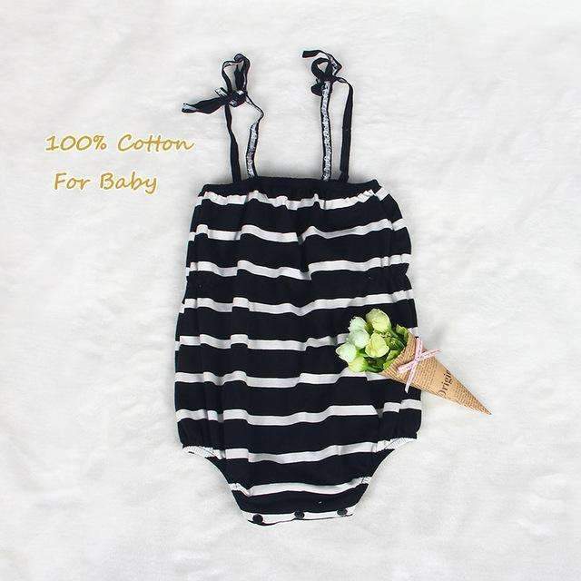 Baby clothes Fashion Blue baby suits Baby kerchief+ sleeveless dress+ gingham plaid pant New arrived free shipping baby clothes-black 1-6M-JadeMoghul Inc.