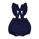 Baby Clothing Newborn Baby Ruffle Design Sleeveless Knitted Jumpsuit TIY