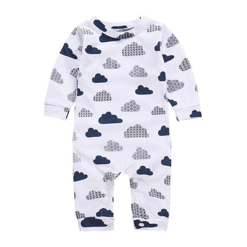 Baby Clothing Newborn Long Sleeves Cloud Printed Romper TIY