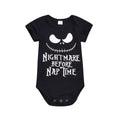 Baby Clothing One Piece Baby Infant Toddler Cotton Halloween Letter Print Short Sleeves Bodysuit TIY