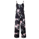 Baby Clothing Rose Print Spaghetti Strap Loose Pattern Casual Summer Jumpsuits TIY
