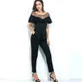 Baby Clothing See-through Mesh Patchwork Ruffled Short-sleeve Jumpsuits TIY