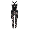 Baby Clothing Sexy Women Backless Cross Strap Camouflage Print Jumpsuits TIY