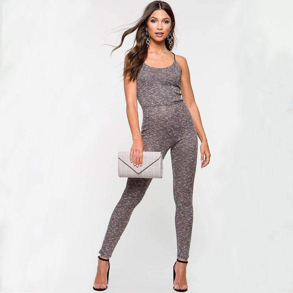 Baby Clothing Sexy Women Solid Color Lace-up Stretchy Tight Jumpsuits TIY