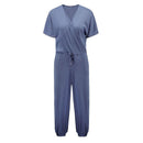 Baby Clothing Short-sleeve Wrapped Drawstring Casual Jumpsuits TIY