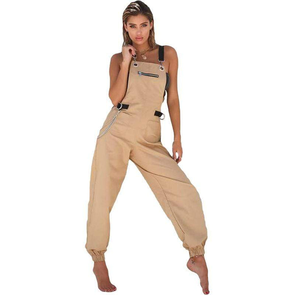 Baby Clothing Simple Fashion Zipper Design Women Casual Bib Overalls TIY