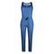 Baby Clothing Solid Color Denim Fabric Women Casual Tank Pattern Jumpsuits TIY