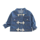 Baby Clothing Special Design Girls Cotton Chinese Button Long Sleeves Denim Coat TIY