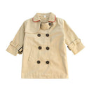 Baby Clothing Stylish Girls Cotton Long Sleeves Double Breasted Trench Coat TIY