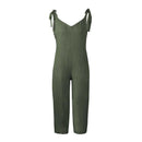 Summer Casual Loose Pattern Sexy Backless Jumpsuits