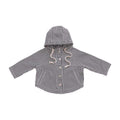Unisex Kids Cotton Color Blocking Stripe Printed Long Sleeves Coats With Cap