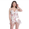 Vacation Style V Neck Spaghetti Strap Floral Print Women Chiffon Rompers