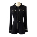 Women Street Snap Stylish Zipper Design Long Sleeves Rompers