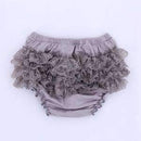 Baby Cotton shorts lace Bloomers cute Baby Diaper Cover Newborn Flower Shorts Toddler fashion Summer Satin Pants with Skirt-Grey-3M-JadeMoghul Inc.
