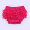 Baby Cotton shorts lace Bloomers cute Baby Diaper Cover Newborn Flower Shorts Toddler fashion Summer Satin Pants with Skirt-hot pink-3M-JadeMoghul Inc.