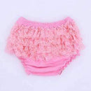 Baby Cotton shorts lace Bloomers cute Baby Diaper Cover Newborn Flower Shorts Toddler fashion Summer Satin Pants with Skirt-Pink-3M-JadeMoghul Inc.