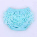 Baby Cotton shorts lace Bloomers cute Baby Diaper Cover Newborn Flower Shorts Toddler fashion Summer Satin Pants with Skirt-Sky Blue-3M-JadeMoghul Inc.
