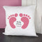 Christmas Present Ideas Baby Cushion Cover - Feet (Pink)