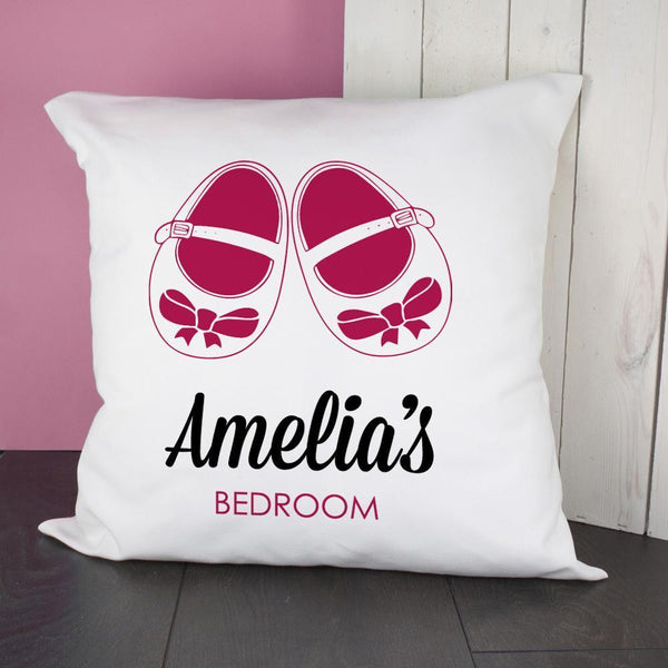 Christmas Present Ideas Baby Cushion Cover - Shoes Pink