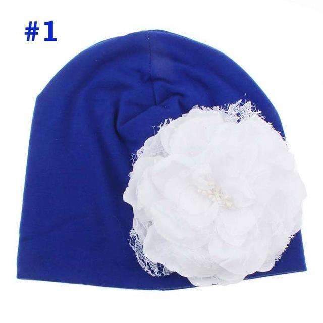 Baby Flower Hat Newborn Girl Cotton Beanie Cap Peony Flower Infant Spring Hat Children Accessories Retail SW057-Color 1-M-JadeMoghul Inc.