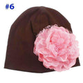 Baby Flower Hat Newborn Girl Cotton Beanie Cap Peony Flower Infant Spring Hat Children Accessories Retail SW057-Color 6-M-JadeMoghul Inc.
