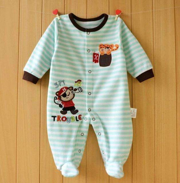 Baby Girl/ Boys Full Sleeves Printed Bodysuits-Sky Blue-12M-JadeMoghul Inc.